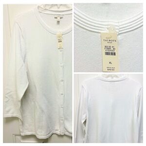 Talbots White Cardigan -NWT